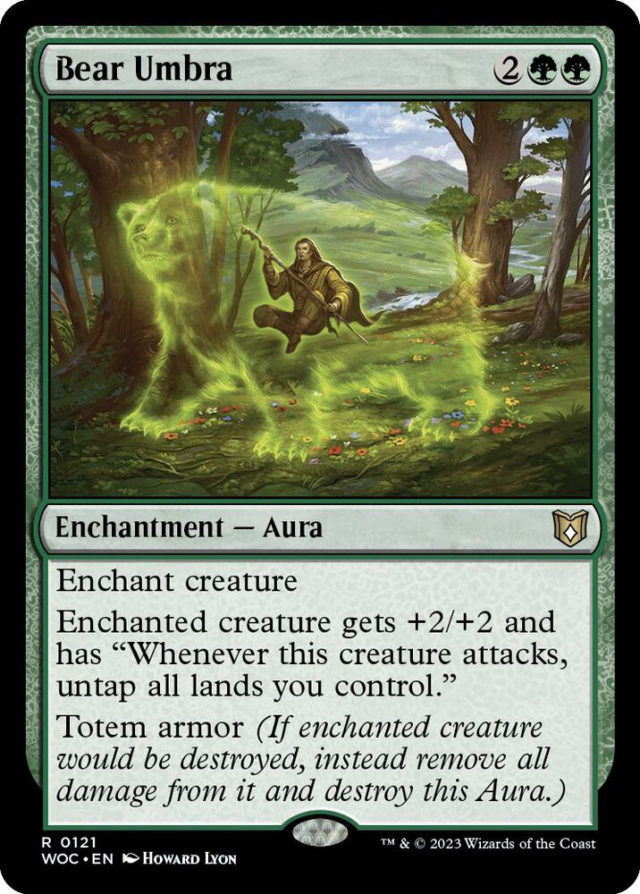 Magic Bear Umbra #121 Commander: Wilds of Eldraine Rare Non-Foil Near Mint English Trading Card — catalog front, TCGplayer SKU 7394417