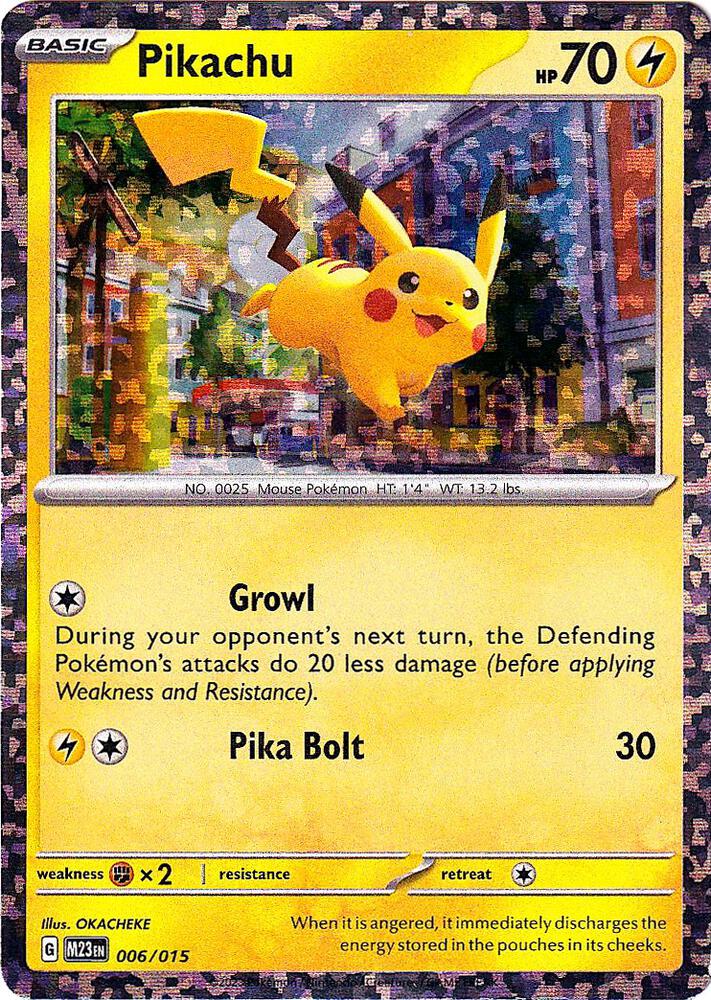 Pokémon Pikachu #006/015 McDonald's Promos 2023 Promo Holofoil Near Mint English Trading Card — catalog front, TCGplayer SKU 7431171