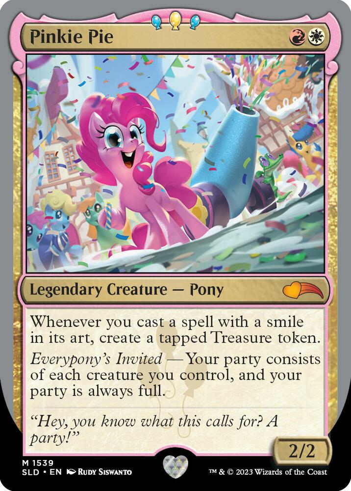 Magic Pinkie Pie #1539 Secret Lair Drop Series Mythic Rare Non-Foil Near Mint Trading Card