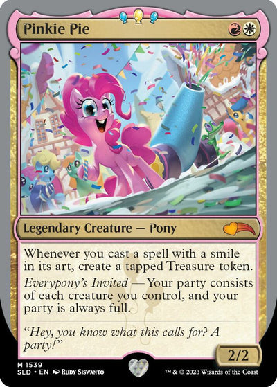 Magic Pinkie Pie #1539 Secret Lair Drop Series Mythic Rare Non-Foil Near Mint Trading Card