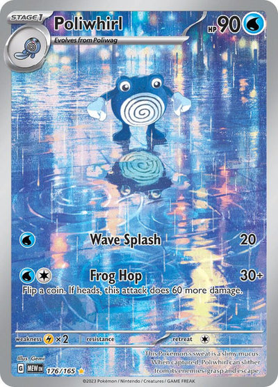 Pokémon Poliwhirl #176/165 SV: Scarlet & Violet 151 Illustration Rare Holofoil Near Mint Trading Card