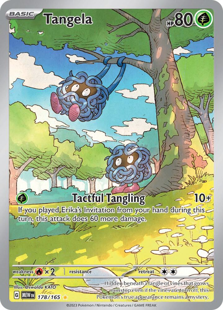 Pokémon Tangela #178/165 SV: Scarlet & Violet 151 Illustration Rare Holofoil Near Mint English Trading Card — catalog front, TCGplayer SKU 7436702