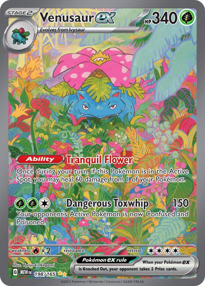 Pokémon Venusaur ex #198/165 SV: Scarlet & Violet 151 Special Illustration Rare Holofoil Near Mint Trading Card