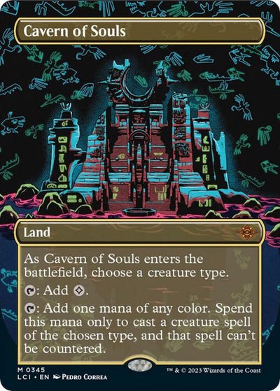 Magic Cavern of Souls (0345) #345 The Lost Caverns of Ixalan Borderless Foil Near Mint Trading Card