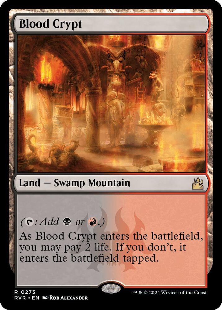 Magic Blood Crypt #273 Ravnica Remastered Rare Foil Near Mint English Trading Card — catalog front, TCGplayer SKU 7442122