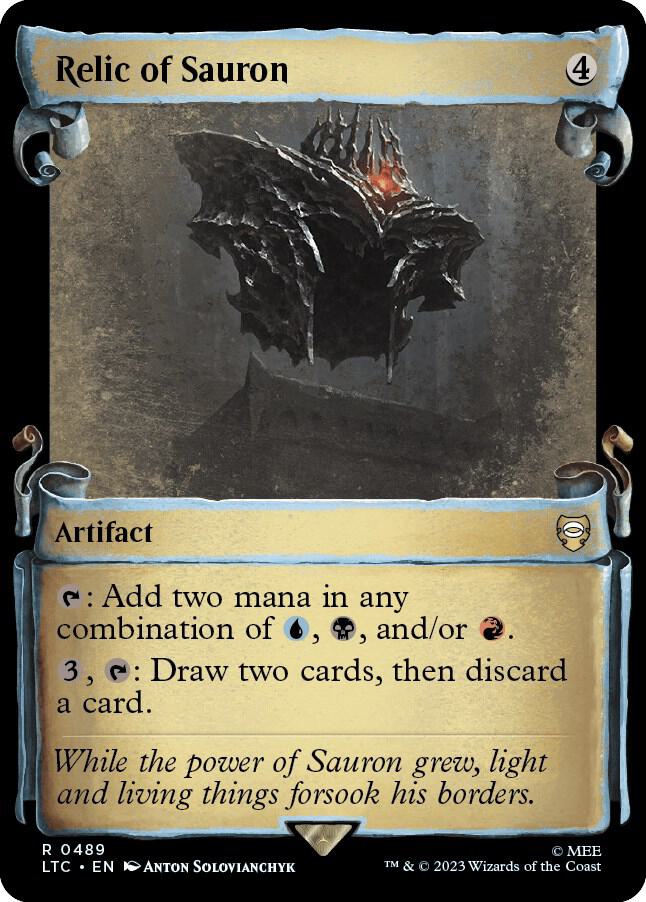 Magic Relic of Sauron #489 Commander: The Lord of the Rings: Tales of Middle-earth Showcase Scrolls Foil Near Mint Trading Card