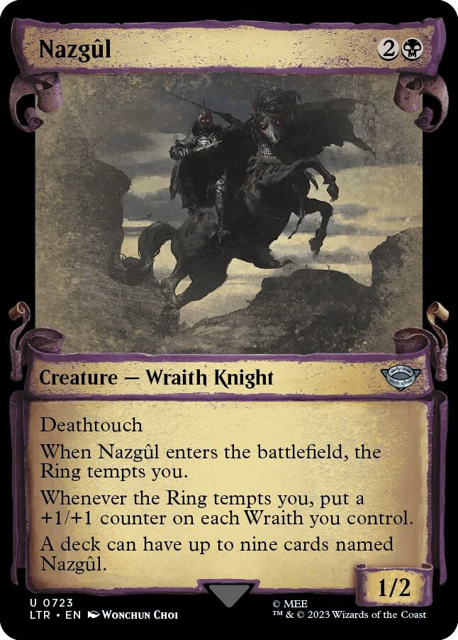 Magic Nazgul (0723) #723 Universes Beyond: The Lord of the Rings: Tales of Middle-earth Showcase Scrolls Non-Foil Near Mint English Trading Card — catalog front, TCGplayer SKU 7447416