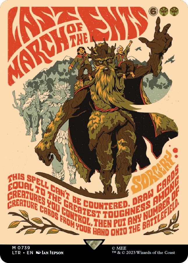 Magic Last March of the Ents #739 Universes Beyond: The Lord of the Rings: Tales of Middle-earth Borderless Poster Foil Near Mint Trading Card