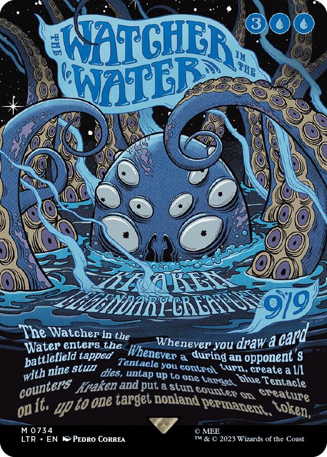 Magic The Watcher in the Water #734 Universes Beyond: The Lord of the Rings: Tales of Middle-earth Borderless Poster Foil Near Mint Trading Card