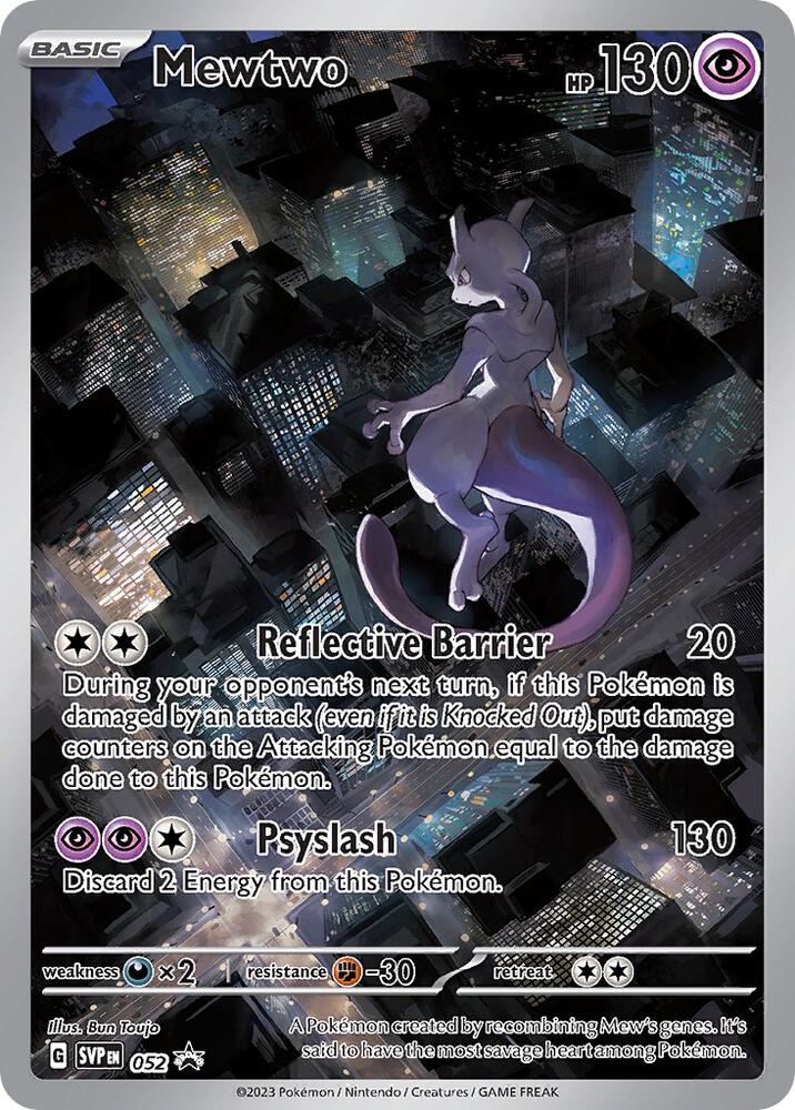 Pokémon Mewtwo #052 SV: Scarlet & Violet Promo Cards Promo Holofoil Near Mint Trading Card