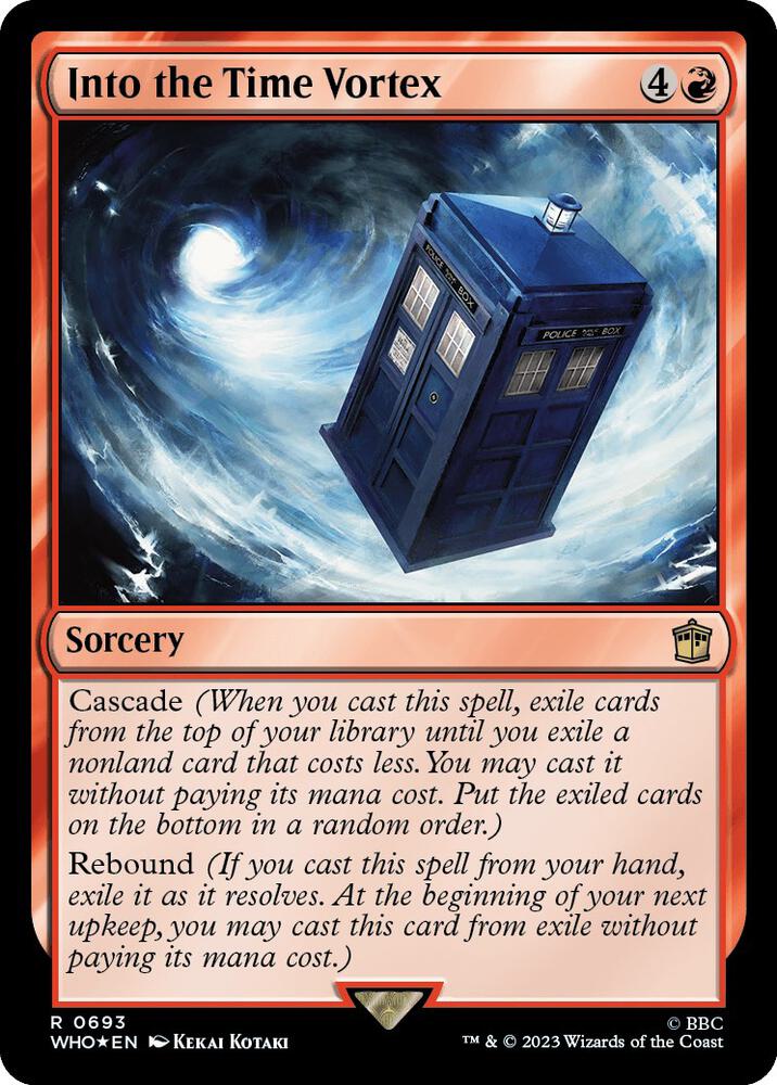 Magic Into the Time Vortex #693 Universes Beyond: Doctor Who Surge Foil Foil Near Mint English Trading Card — catalog front, TCGplayer SKU 7465203