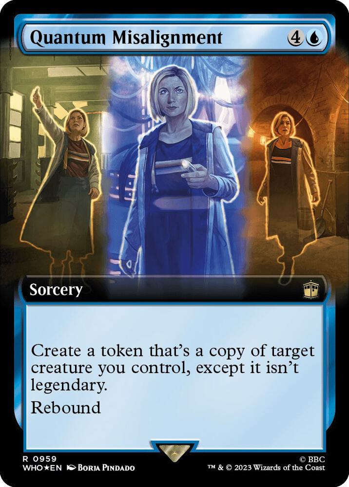 Magic Quantum Misalignment (Extended Art) #959 Universes Beyond: Doctor Who Surge Foil Foil Near Mint Trading Card