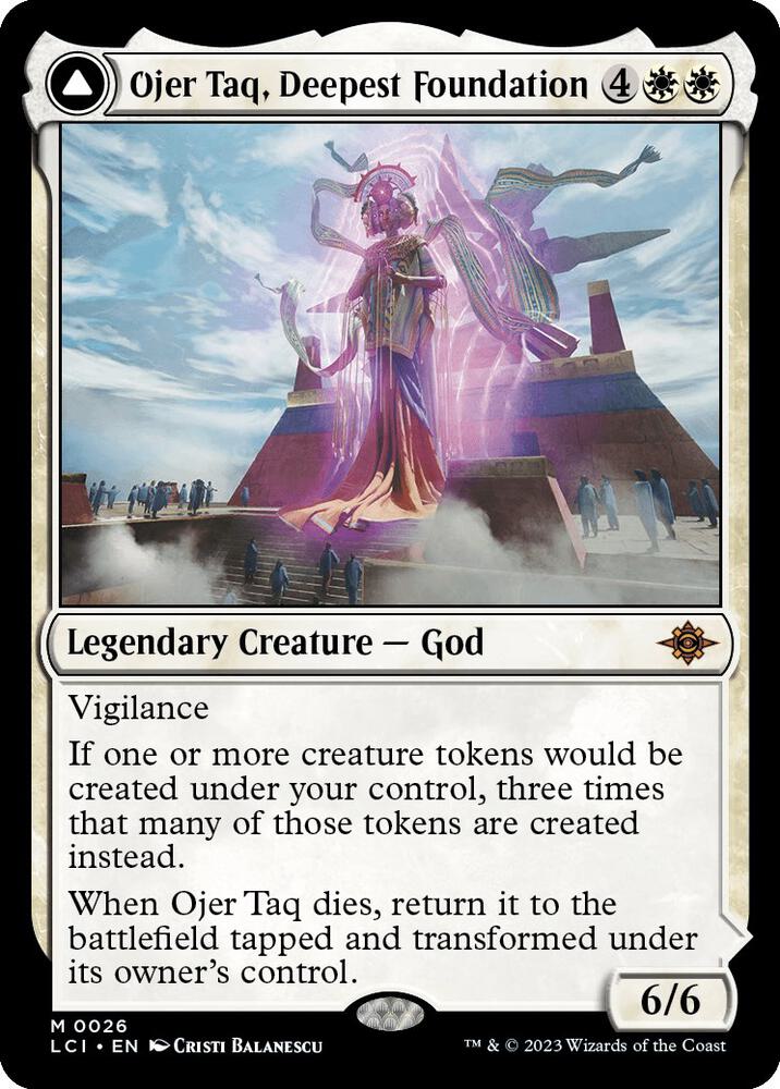 Magic Ojer Taq, Deepest Foundation #26 The Lost Caverns of Ixalan Mythic Rare Non-Foil Near Mint English Trading Card — catalog front, TCGplayer SKU 7502546