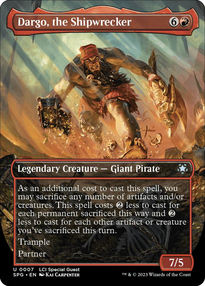 Magic Dargo, the Shipwrecker #7 Special Guests Borderless Foil Near Mint English Trading Card — catalog front, TCGplayer SKU 7528028