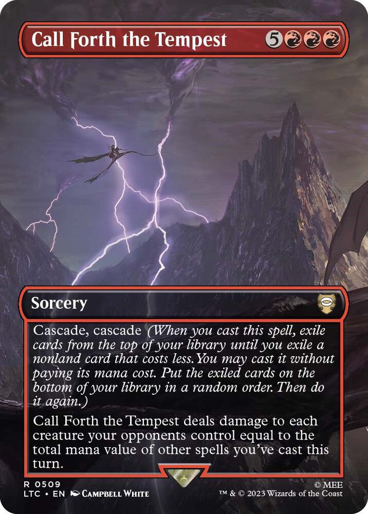 Magic Call Forth the Tempest #509 Commander: The Lord of the Rings: Tales of Middle-earth Borderless Non-Foil Near Mint Trading Card