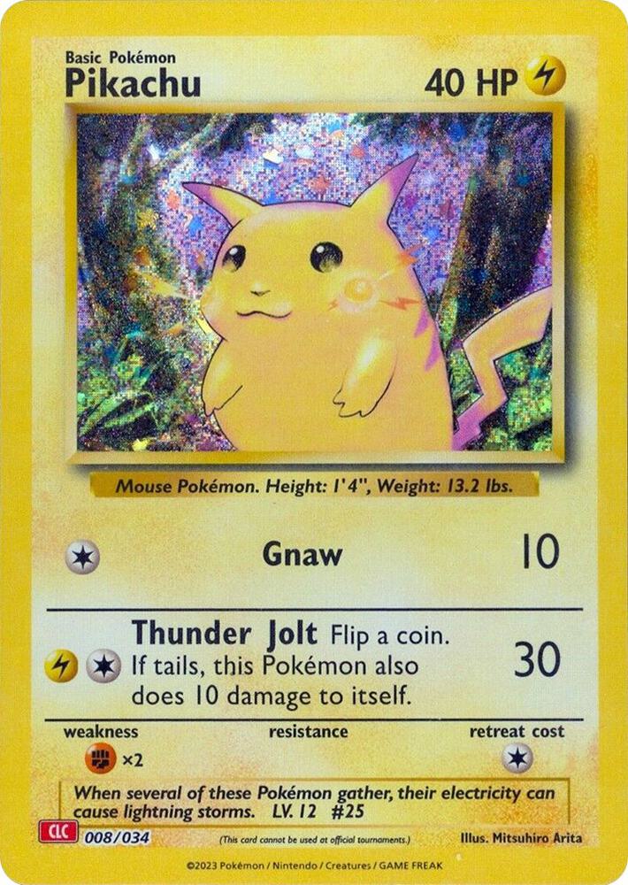 Pokémon Pikachu #008/034 Trading Card Game Classic Classic Collection Holofoil Near Mint Trading Card