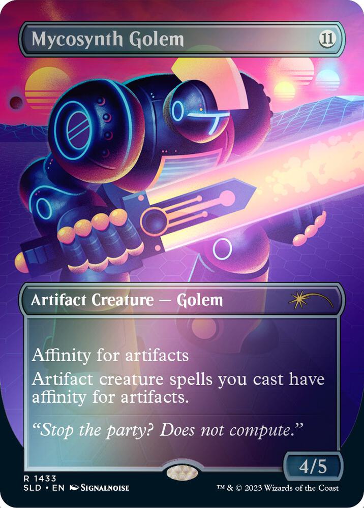 Magic Mycosynth Golem #1433 Secret Lair Drop Series Rainbow Foil Foil Near Mint Trading Card