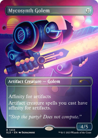 Magic Mycosynth Golem #1433 Secret Lair Drop Series Rainbow Foil Foil Near Mint Trading Card