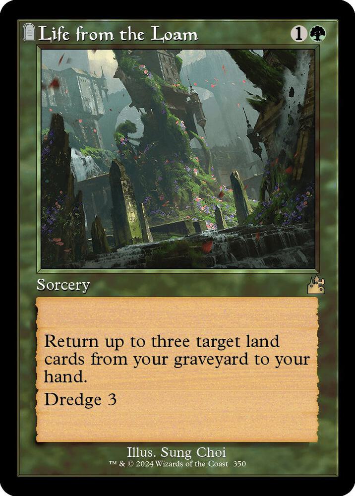 Magic Life from the Loam #350 Ravnica Remastered Retro Frame Foil Near Mint English Trading Card — catalog front, TCGplayer SKU 7604218
