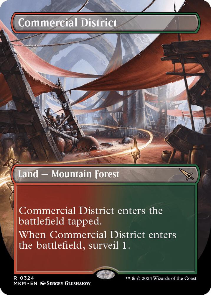 Magic Commercial District #324 Murders at Karlov Manor Borderless Non-Foil Near Mint English Trading Card — catalog front, TCGplayer SKU 7666278