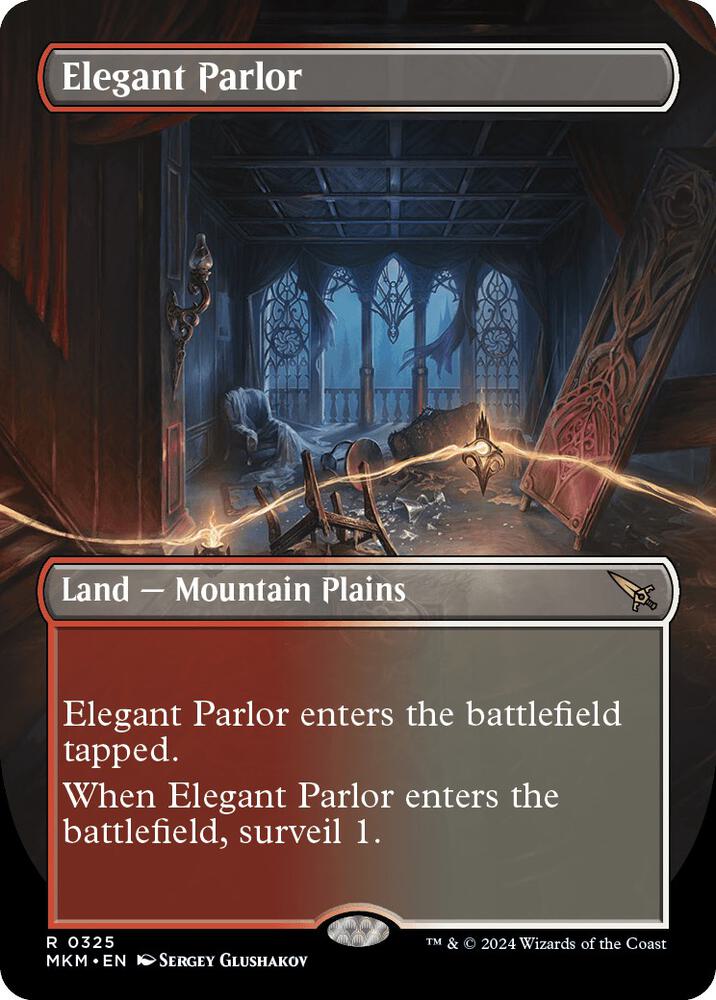 Magic Elegant Parlor #325 Murders at Karlov Manor Borderless Non-Foil Near Mint English Trading Card — catalog front, TCGplayer SKU 7671641