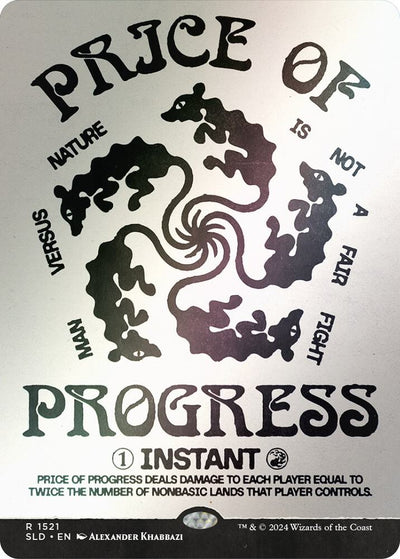 Magic Price of Progress #1521 Secret Lair Drop Series Rainbow Foil Foil Near Mint English Trading Card — catalog front, TCGplayer SKU 7745719