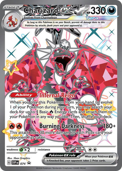 Pokémon Charizard ex #074 SV: Scarlet & Violet Promo Cards Promo Holofoil Near Mint English Trading Card — catalog front, TCGplayer SKU 7750926