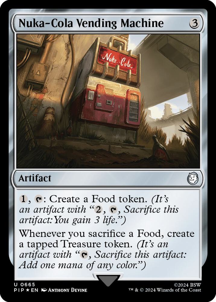 Magic Nuka-Cola Vending Machine #665 Universes Beyond: Fallout Surge Foil Foil Near Mint Trading Card