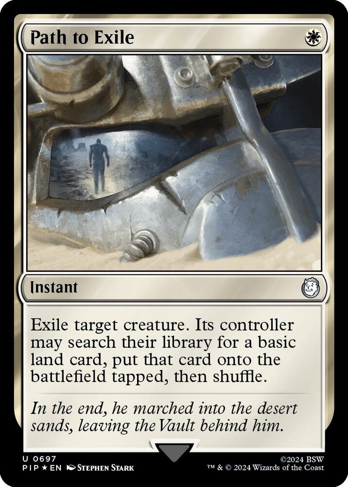 Magic Path to Exile #697 Universes Beyond: Fallout Surge Foil Foil Near Mint Trading Card