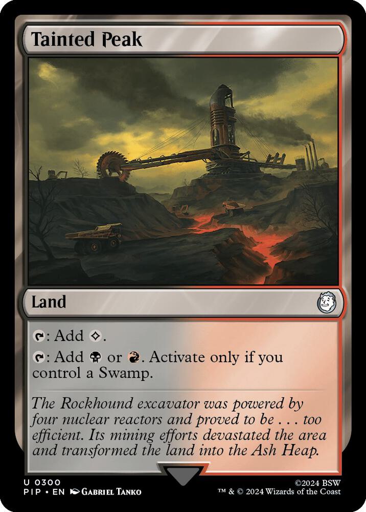 Magic Tainted Peak #300 Universes Beyond: Fallout Uncommon Foil Near Mint English Trading Card — catalog front, TCGplayer SKU 7766384