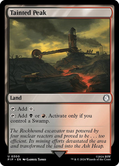 Magic Tainted Peak #300 Universes Beyond: Fallout Uncommon Foil Near Mint English Trading Card — catalog front, TCGplayer SKU 7766384