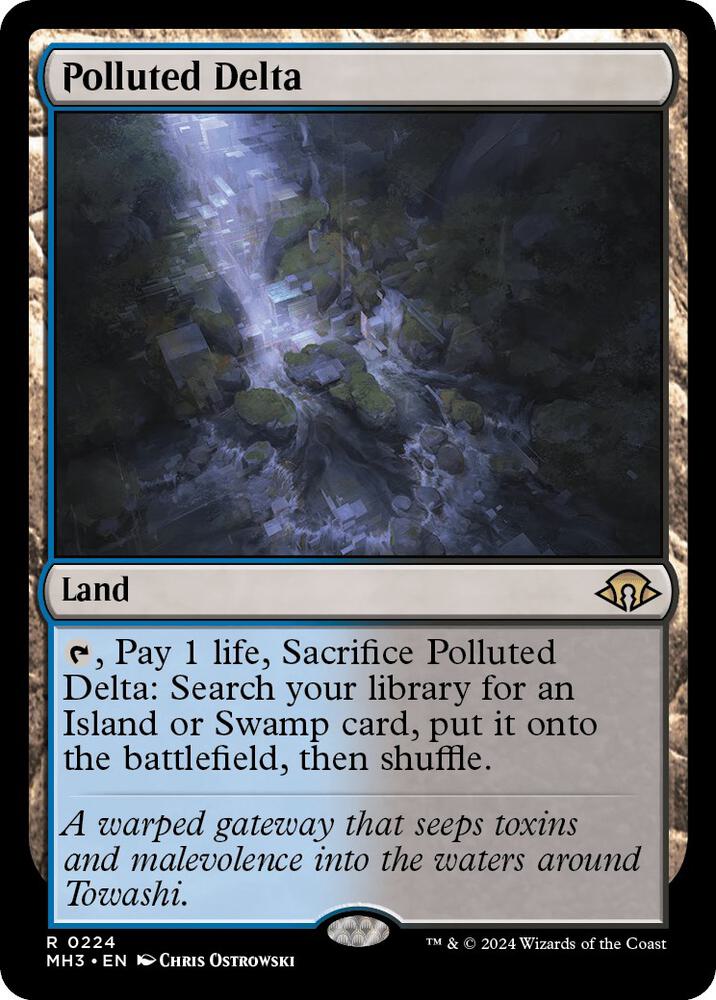 Magic Polluted Delta #224 Modern Horizons 3 Rare Non-Foil Near Mint English Trading Card — catalog front, TCGplayer SKU 7790092