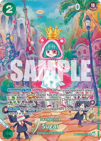 One Piece Card Game Sugar #OP04-024 Wings of the Captain SP Foil Near Mint English Trading Card — catalog front, TCGplayer SKU 7799664