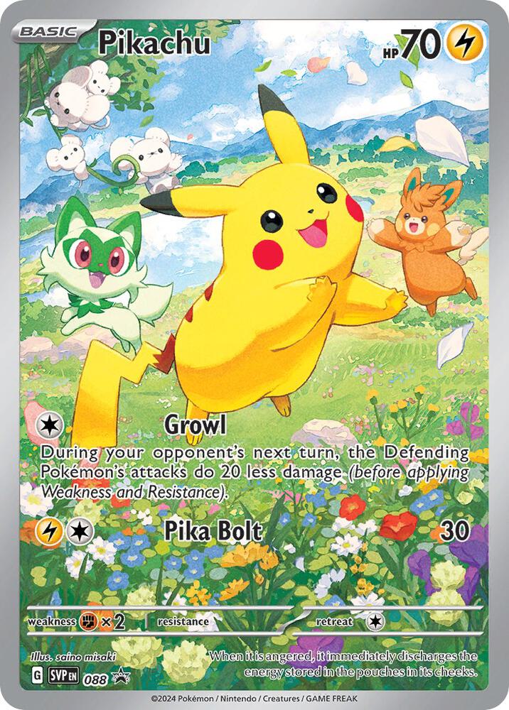 Pokémon Pikachu #088 SV: Scarlet & Violet Promo Cards Promo Holofoil Near Mint Trading Card