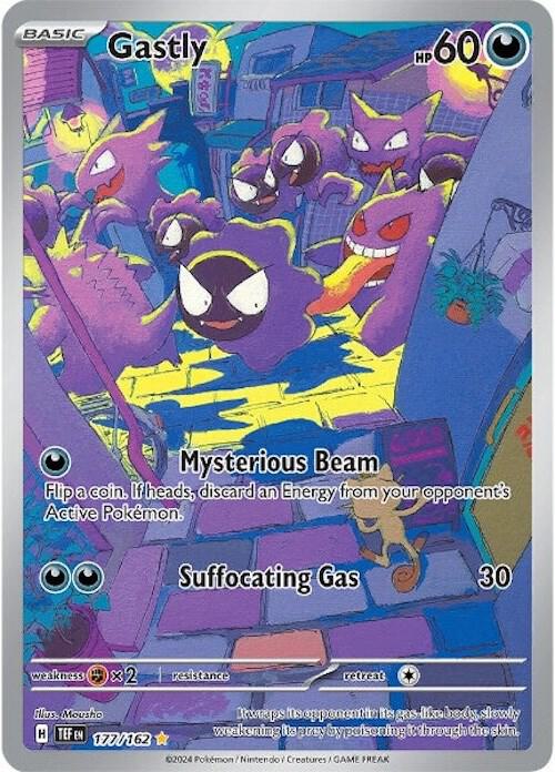 Pokémon Gastly #177/162 SV05: Temporal Forces Illustration Rare Holofoil Near Mint Trading Card