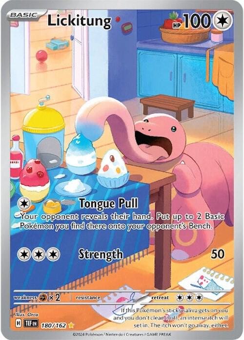 Pokémon Lickitung #180/162 SV05: Temporal Forces Illustration Rare Holofoil Near Mint Trading Card