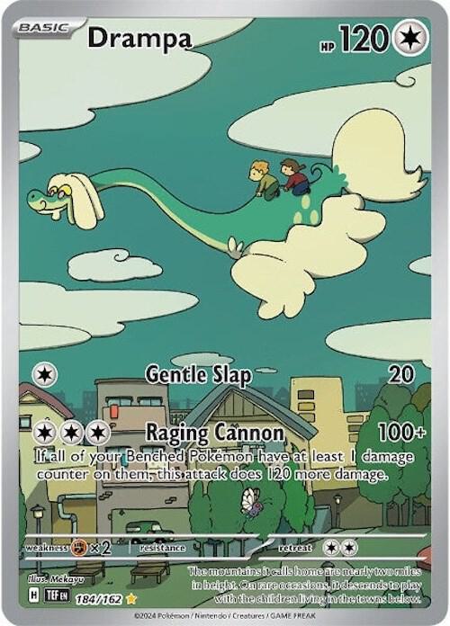 Pokémon Drampa #184/162 SV05: Temporal Forces Illustration Rare Holofoil Near Mint Trading Card