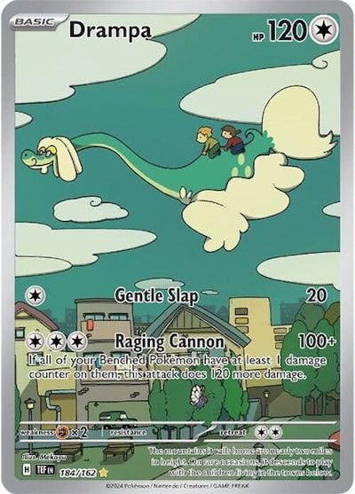 Pokémon Drampa #184/162 SV05: Temporal Forces Illustration Rare Holofoil Near Mint Trading Card