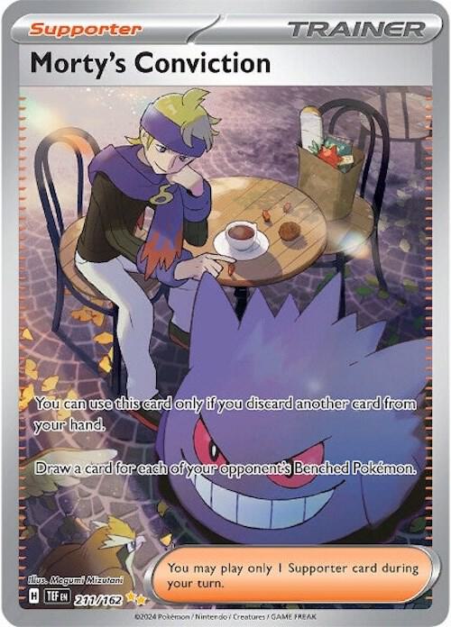 Pokémon Morty's Conviction #211/162 SV05: Temporal Forces Special Illustration Rare Holofoil Near Mint Trading Card