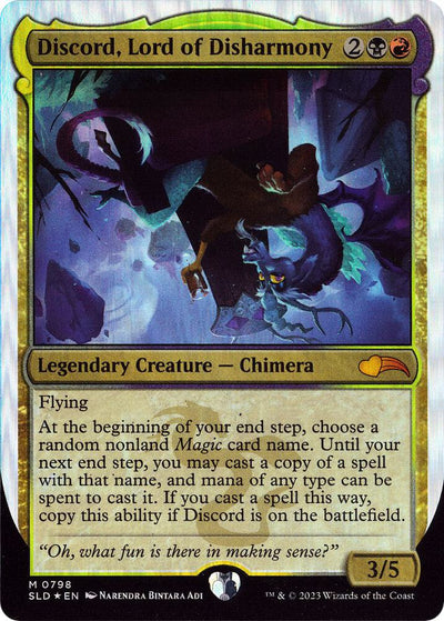 Magic Discord, Lord of Disharmony #798 Secret Lair Drop Series Mythic Rare Foil Near Mint Trading Card