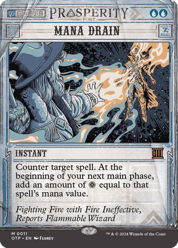 Magic Mana Drain #11 Outlaws of Thunder Junction: Breaking News Mythic Rare Non-Foil Near Mint Trading Card