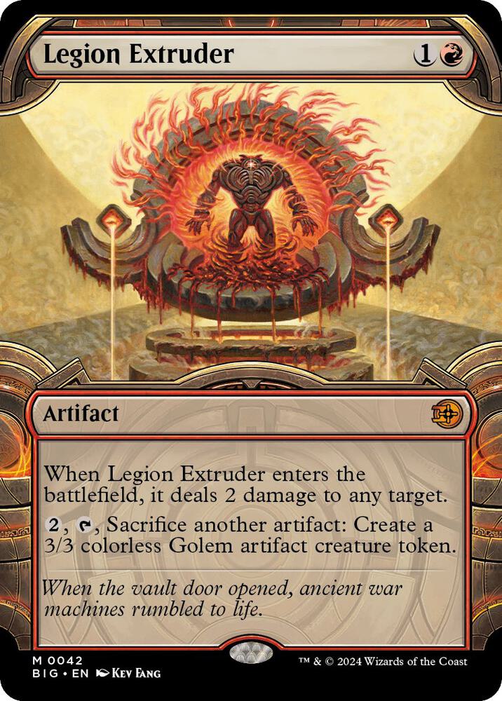 Magic Legion Extruder #42 Outlaws of Thunder Junction: The Big Score Showcase Foil Near Mint Trading Card