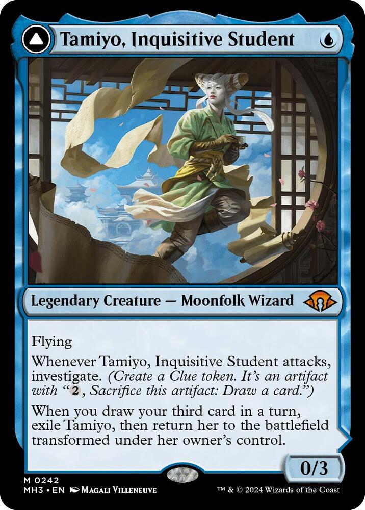 Magic Tamiyo, Inquisitive Student #242 Modern Horizons 3 Mythic Rare Foil Near Mint English Trading Card — catalog front, TCGplayer SKU 7928834