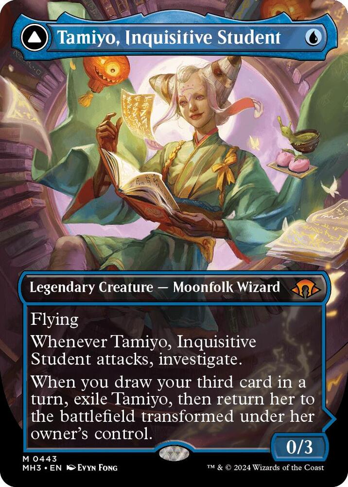 Magic Tamiyo, Inquisitive Student #443 Modern Horizons 3 Borderless Foil Near Mint Trading Card