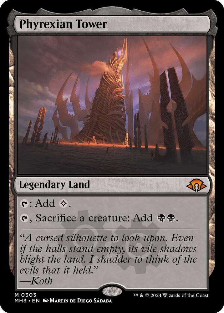 Magic Phyrexian Tower #303 Modern Horizons 3 Mythic Rare Foil Near Mint Trading Card