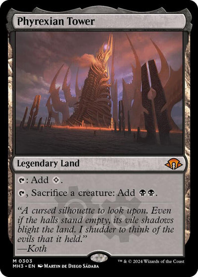 Magic Phyrexian Tower #303 Modern Horizons 3 Mythic Rare Foil Near Mint Trading Card