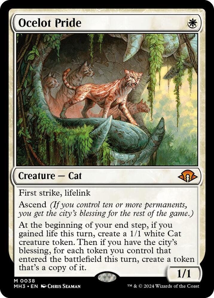 Magic Ocelot Pride #38 Modern Horizons 3 Mythic Rare Non-Foil Near Mint Trading Card