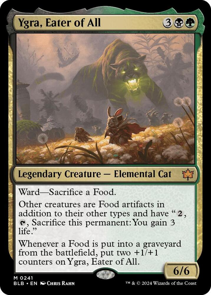 Magic Ygra, Eater of All #241 Bloomburrow Mythic Rare Non-Foil Near Mint English Trading Card — catalog front, TCGplayer SKU 8027871