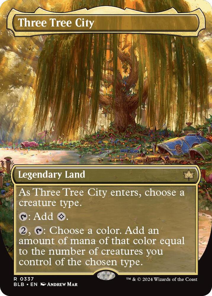 Magic Three Tree City (Borderless) #337 Bloomburrow 0337 Non-Foil Near Mint Trading Card