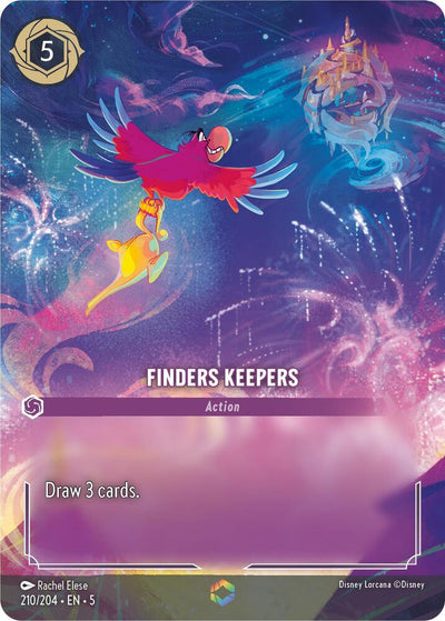 Lorcana TCG Finders Keepers #210/204 Shimmering Skies Enchanted Holofoil Near Mint Trading Card